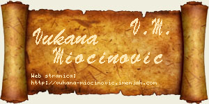 Vukana Miočinović vizit kartica